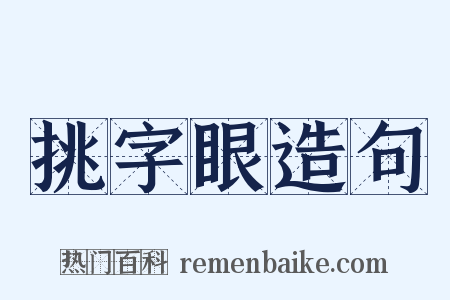 挑字眼造句是什么意思的图片